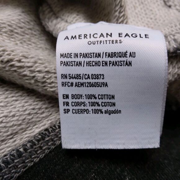 American Eagle Outfitters USA 1977 Gray Hoodie Pullover Spell Out Mens Medium - Picture 10 of 14